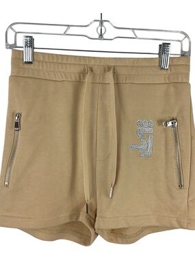 NWT Shane Justin Bling Cream Shorts Size Large